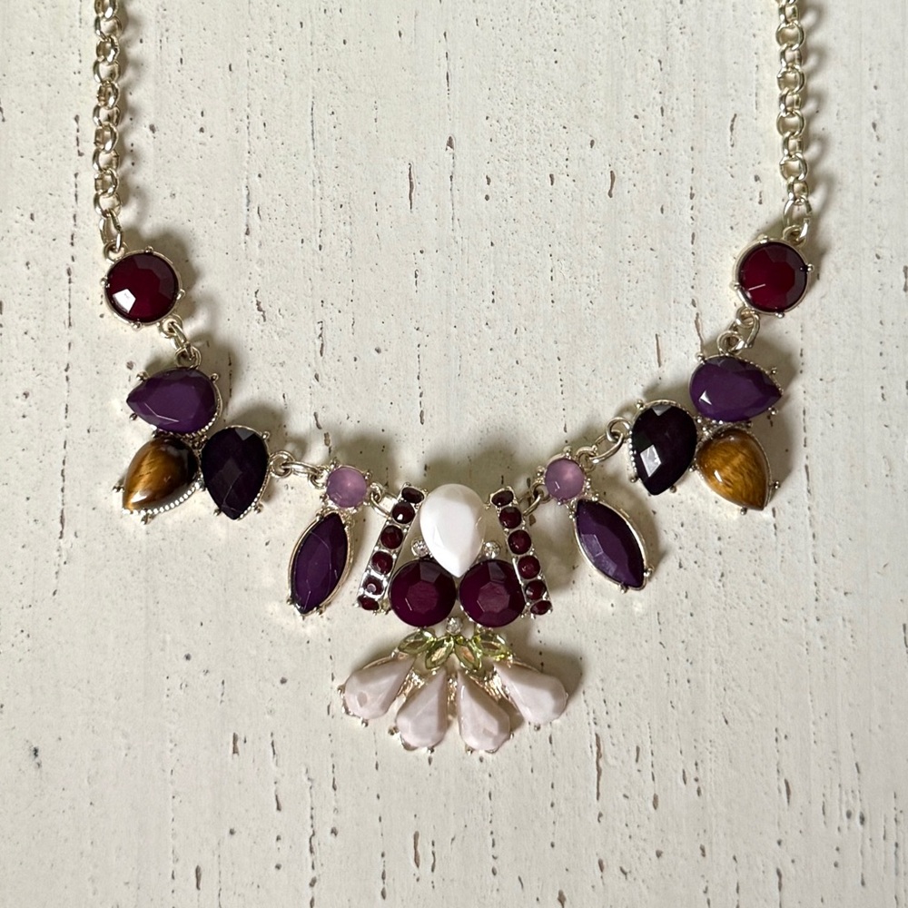 Loft Multi Stone Statement Necklace